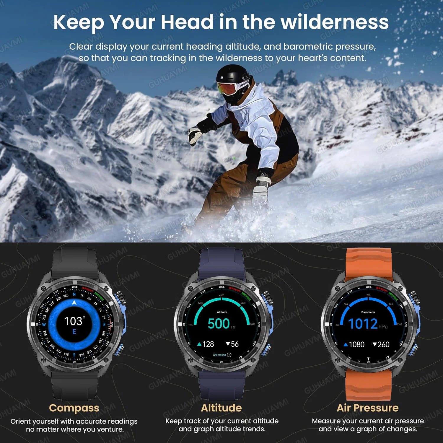 2026 New T-REX Pro Dual-Band AGPS Smartwatch Built-in Offline Map 10ATM Waterproof 30-Days Battery Compass Men Militray Watches - Magic Electronics