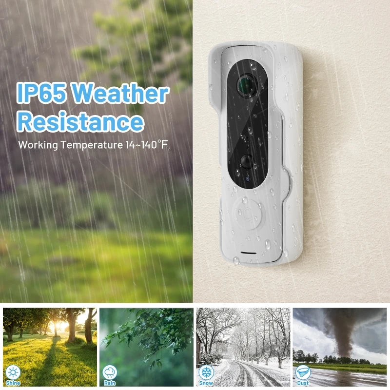 H6 Video Doorbell 2.4G WIFI Security Camera With Doorbell Cloud Storage Full Color HD Infrared Night vision Two-way intercom - Magic Electronics