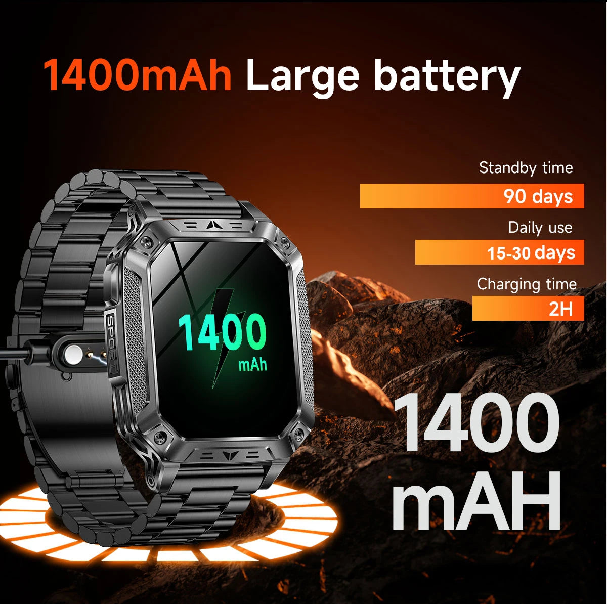 2026 Military outdoor SmartWatch Fitness Clock Men 2.01 inch AMOLED Screen 1400mAh Battery Flashlight Call Waterproof Smart Band Magic Electronics S8465cfd69e384fb4bf4d8f11f6e8bb53I