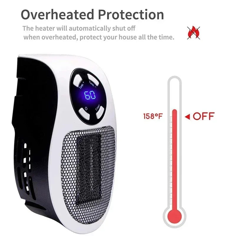 350W Portable Heater Electric Heater Convenient Room Heater Remote Control Wall Mounted Heater Winter Heating Home Appliance - Magic Electronics