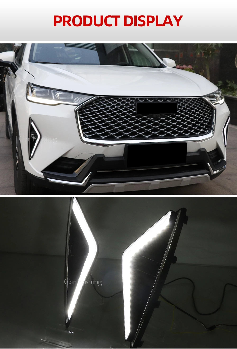 Car LED DRL For Haval H6 2020 2021 2022 Daytime Running Lights with yellow Turn Signal Fog lamp cover Driving Lights headlight - Magic Electronics
