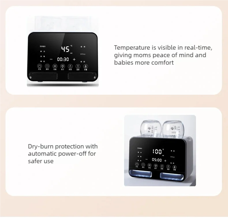 TINSOL Smart Milk Warmer Baby Bottle Thermos Multi-functional Quick Baby Products Breastmilk Warmer Bottle Sterilizer Magic Electronics S84ccbb74524f4a94a62915f7df7124321_fd8f9e5f-89f9-4200-99c6-c49e229cca36