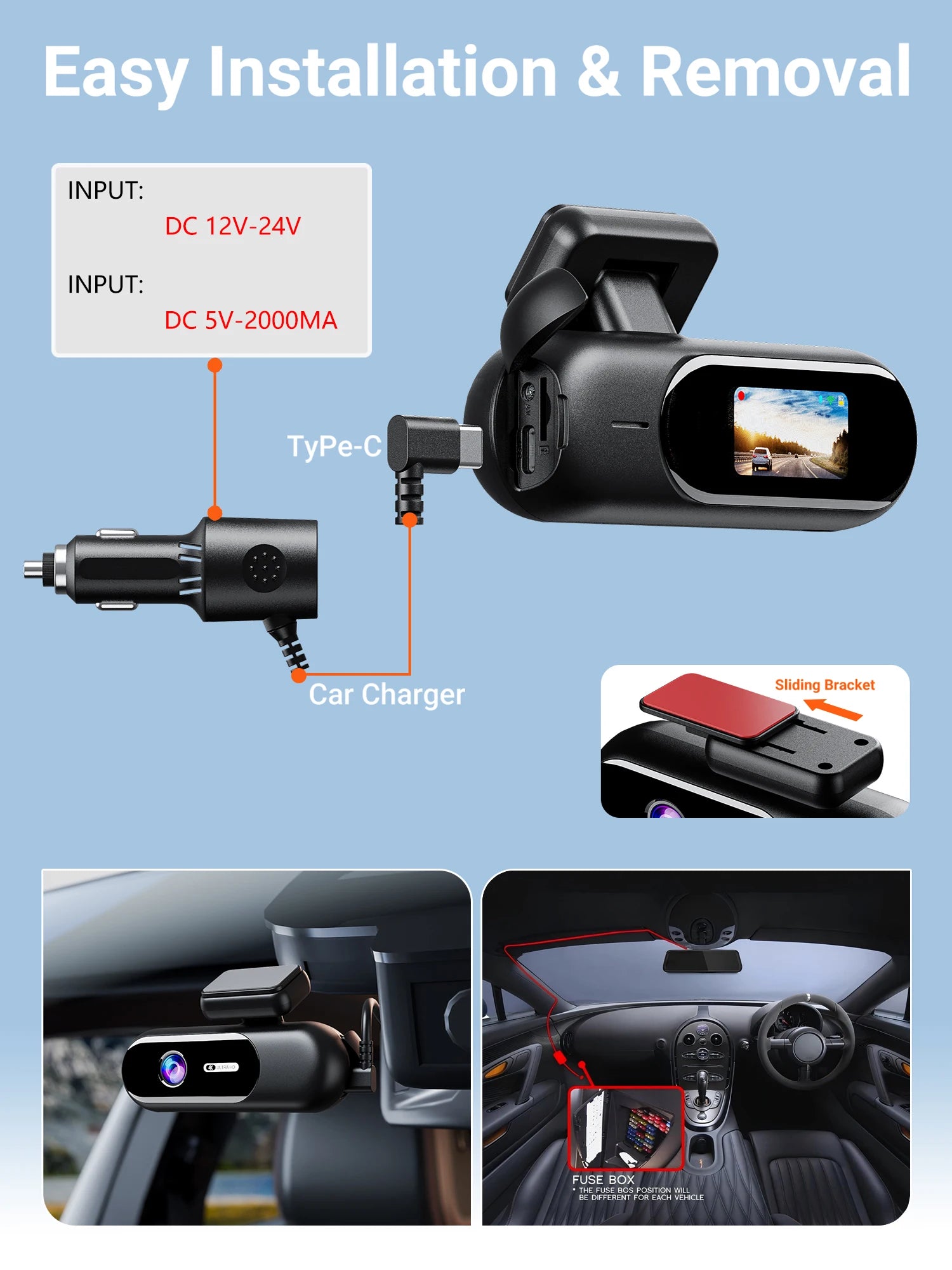 Dash Cam for cars 4K UHD Recording Front Rear Car Camera HDR Night Vision Recorder Built in Wi-Fi 24H Parking Mode APP Monitor Magic Electronics S84d08c0705394280b48adae1e1d7287e7