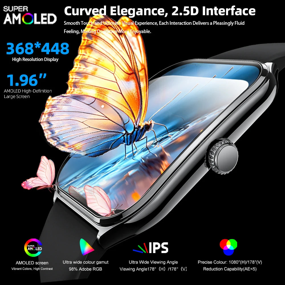 New Ultra Thin Smart Watch men 1.96" AMOLED 360*360 HD Pixel Display Always Show Time Call Reminder Smartwatch Ladies For huawei Magic Electronics S8518c591046a40f9aec9affab2d2eb98U
