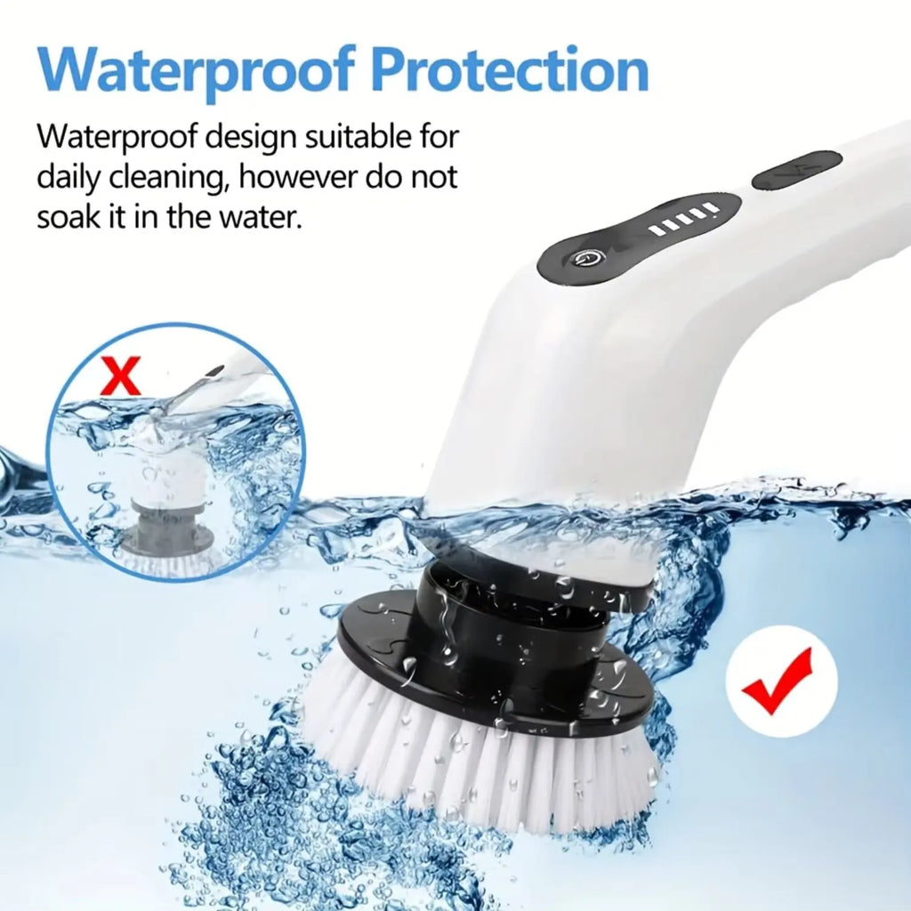Electric Bathroom Cleaning Brush 9-in-1 Wireless Household Rotation Cleaning Brush for Bathroom Kitchen Toilet Cleaning Scrubber Magic Electronics S85a145da5ffd4318bac1a112e6629d80g