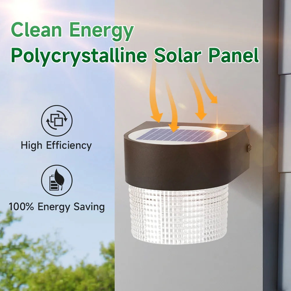 Solar Wall Lamp Outdoor Lighting Solar Lights LED Street Garden Decoration Waterproof Facade Lamps For Patio External Balcony Magic Electronics S86865db28e944f7a9d3696e5a87b2a8df