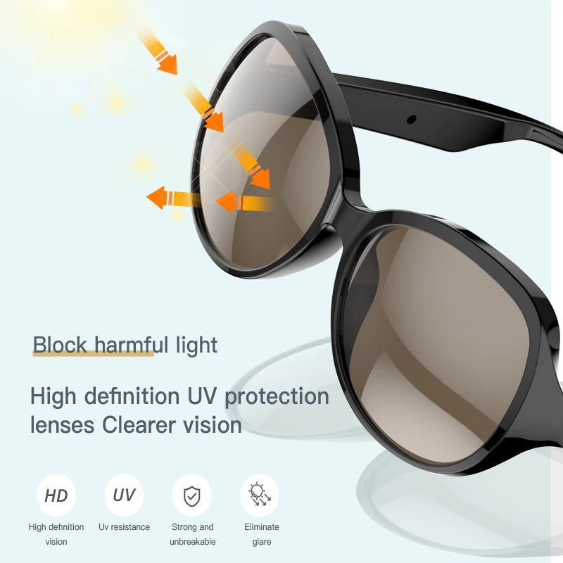 Smart Sunglasses with Bluetooth Call & HIFI Sound - Waterproof Anti-UV for Outdoor Sports, Unisex Magic Electronics S8695fe9194754830ae0bcda18e7cd580Z