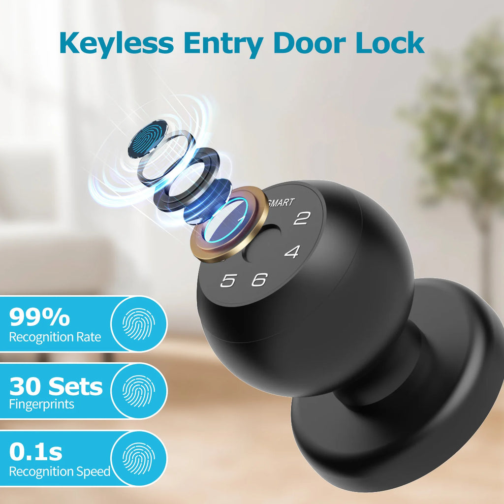 Viladepot Smart Lock Fingerprint Door Lock App Control Passcode Unlock Electronic Touchscreen Keypad Indoor - Magic Electronics