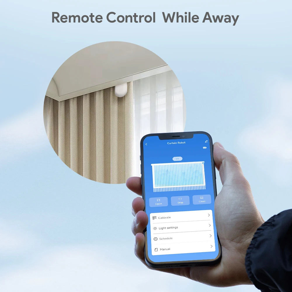 Tuya Smart Curtain Robot Bluetooth/Zigbee Rail Curtain Robot Electric Drive Track Rod Automatic Curtain Opener Voice Control Magic Electronics S8742506edd404204a48f320230fcc09dM