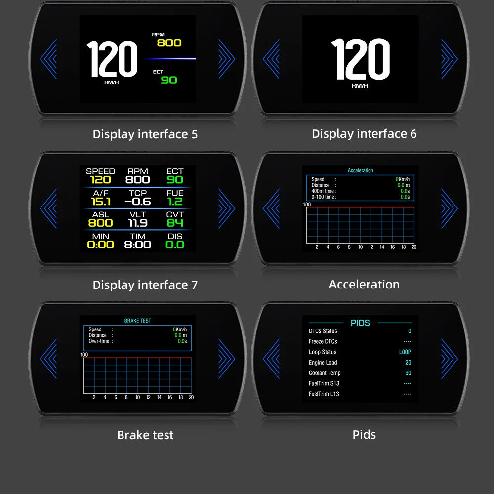 Multi-functions P12S Car HUD Head Up Display OBD2 On-board Computer Water Temp Fuel Consumption LCD Digital Speedometer Gauge Magic Electronics S87c7fb4abe9f4655afd05018ff79cfd53