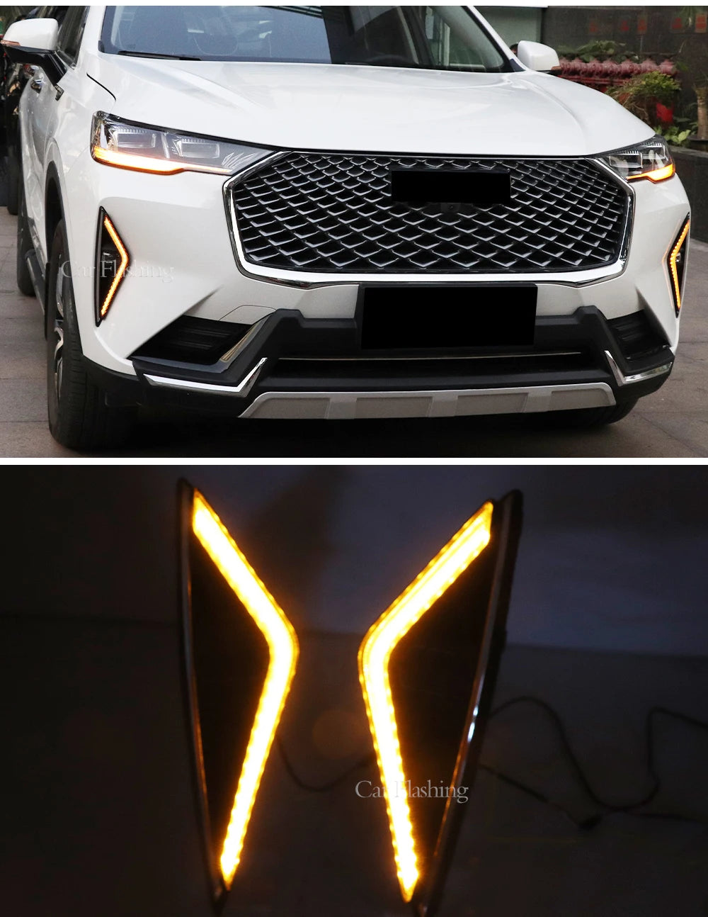 Car LED DRL For Haval H6 2020 2021 2022 Daytime Running Lights with yellow Turn Signal Fog lamp cover Driving Lights headlight - Magic Electronics
