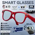AI Smart Glasses with Camera 1200P M02 Ultra ChatGPT Voice Control 32GB Real-time Translation 3600mAh Charging Case Sunglasses Red color change A Magic Electronics S889954565d2a4fe9a40bc28eff0cc302z Red color change A