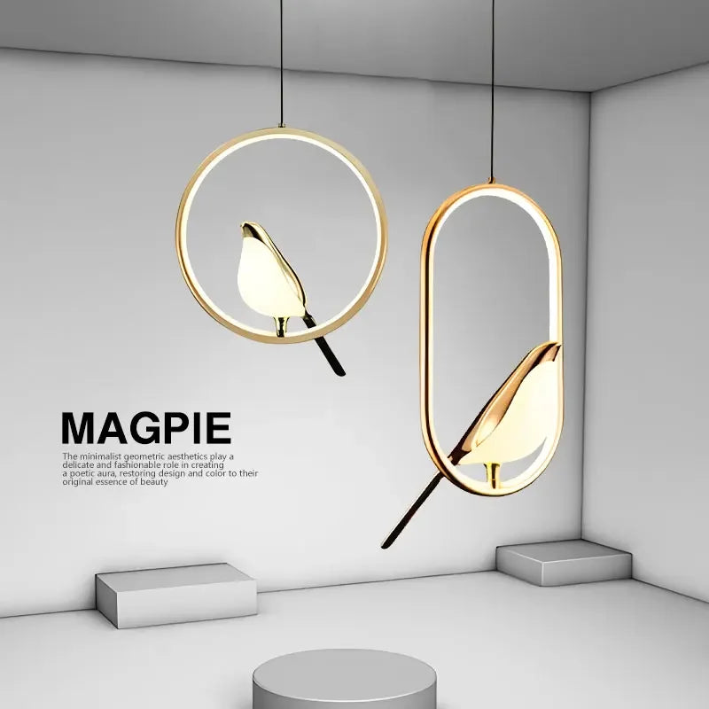 LED Gold Silver Magpie Bird Pendant Light Chandelier for Bedroom Living Room Indoor Hanging Lamp AC110v 220v Drop Shipping Magic Electronics S89a9c3f1dfbc441197f57c4e7cb20515x