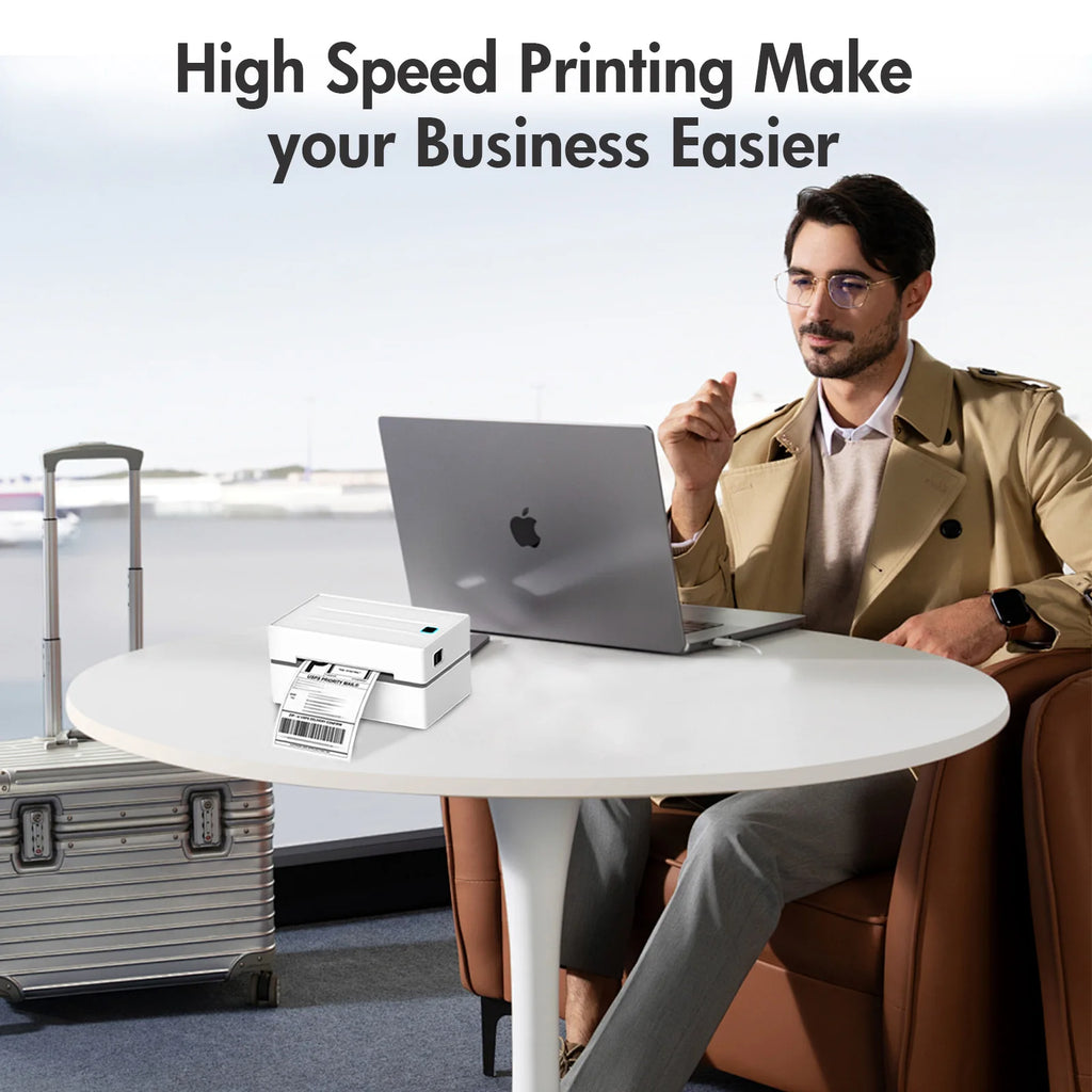 Thermal Label Printer Portable No Ink Required 203DPI 4x6 for Small Business Bluetooth USB High Speed Express Airway Bill Magic Electronics S8a2a962bf3624802ac92834880bd631aR