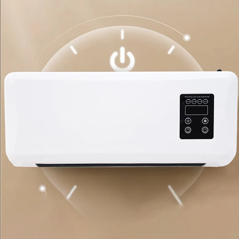 Portable Heater Electric Heating Machine Air Conditioner Wall Mounted Air Conditioner Fan Heater Remote Control Bedroom Bathroom - Magic Electronics