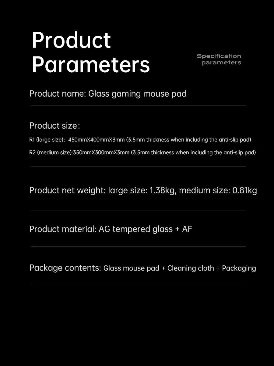 LLANO Tempered Glass Gaming Mouse Pad Game FPS High Speed Smooth CSGO Waterproof and Sweat-proof Table Mat Games Dorm Gifts espo Magic Electronics S8abd301aa547428d99d13333f1ca18f19