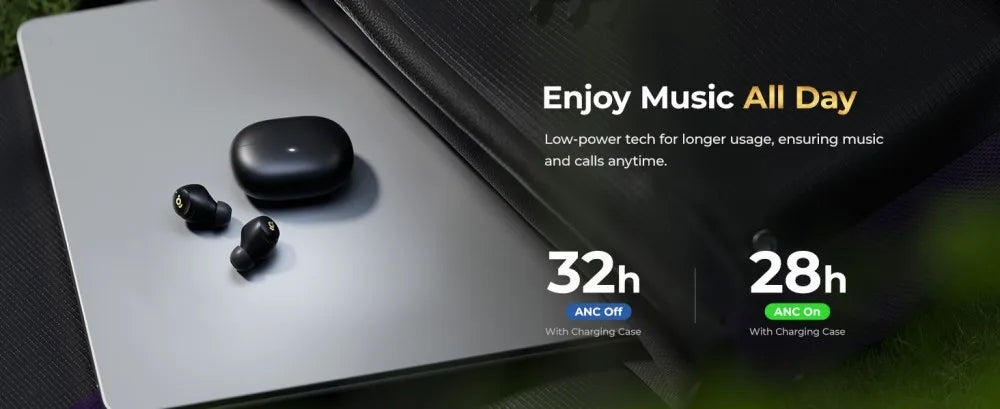 wegear Wireless Earbuds Bluetooth 5.4 in Ear Hybrid Active Noise Cancelling Earbuds with 6 Built-in Microphones 32H Playtime - Magic Electronics