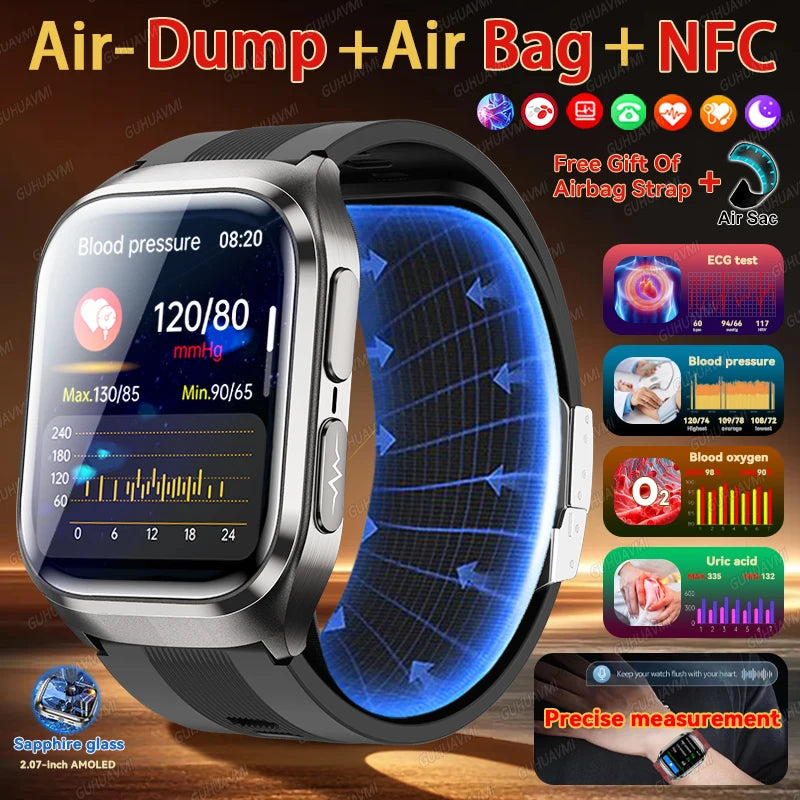 2026 New Upgrade AI Diagnostic Airbag Precise Blood Pressure Health SmartWatch Uric Acid ECG Blood lipids Smartwatch Men Women Magic Electronics S8b05cc043e75478f9f3c941bcbbd5670x