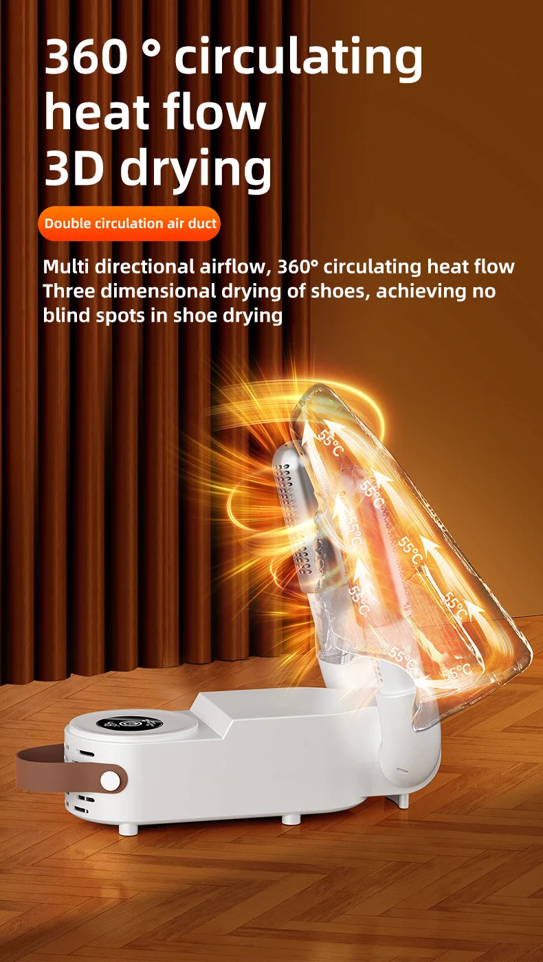 HOMEFISH Intelligent Shoe Dryer Quick Drying Deodorizing Sterilizing Adjustable Timer Household Shoe Warmer And Heater - Magic Electronics
