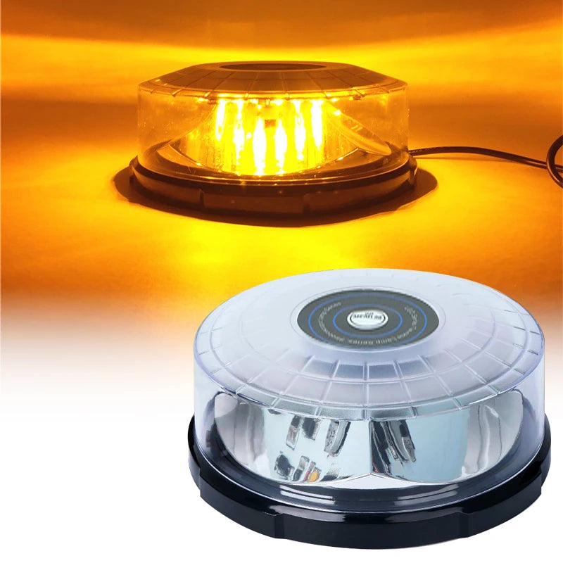 Amber LED Strobe Light Beacon Vehicle Car Roof Top Hazard Warning Flash Emergency Lights Rotating Flashing Safety Signal Lamp Magic Electronics S8b6c0ed18e594d10ab098fe58e1484c1w