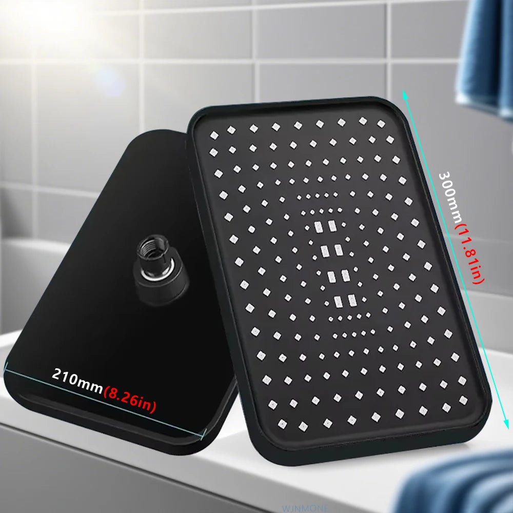 Large Flow High Pressure Shower Head Spray Bathroom Rain Shower Silicone Water-saving Nozzle Pressurization Handheld Accessories Magic Electronics S8cf942bc24134d96b38d69867f774ac4j