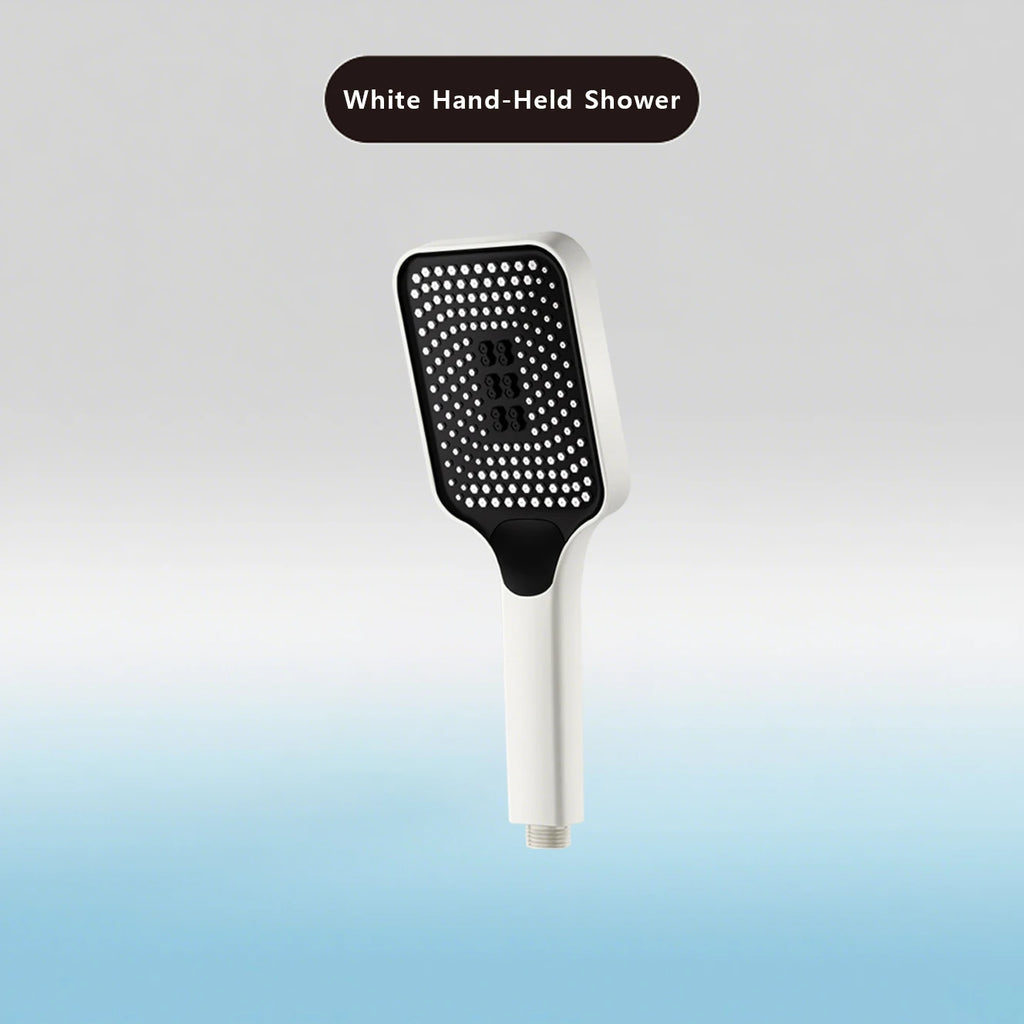 Large Flow High Pressure Shower Head Spray Bathroom Rain Shower Silicone Water-saving Nozzle Pressurization Handheld Accessories White Handheld Magic Electronics S8d226a0ff43446e2b5b9f13e0f24f54fl White Handheld