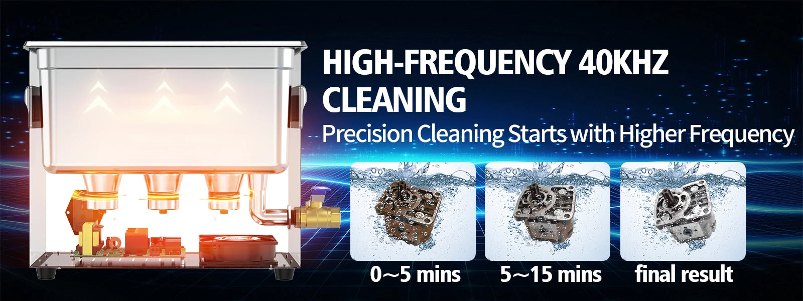Ultrasonic Cleaner 3L 120W/180W Heater Timer Knob Control 40KHz Ultrasonic Cleaning Machine for Dental Tools 3D Models Magic Electronics S8dc1424d254948b88c9c772baf30b1c1p