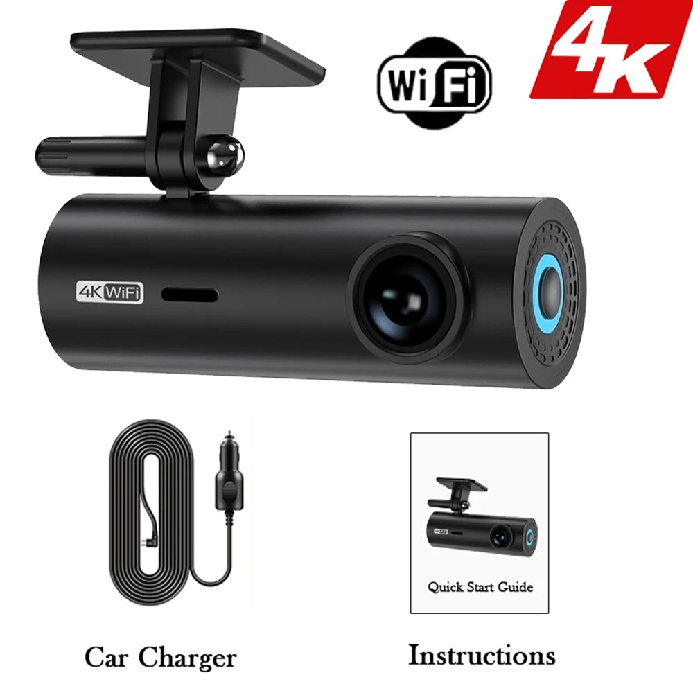 dashcam for car Black box Driving Video Recorders 4K WiFi Mini Front Camera Dash Cam 24H Parking Monitor Car Recording camera - Magic Electronics