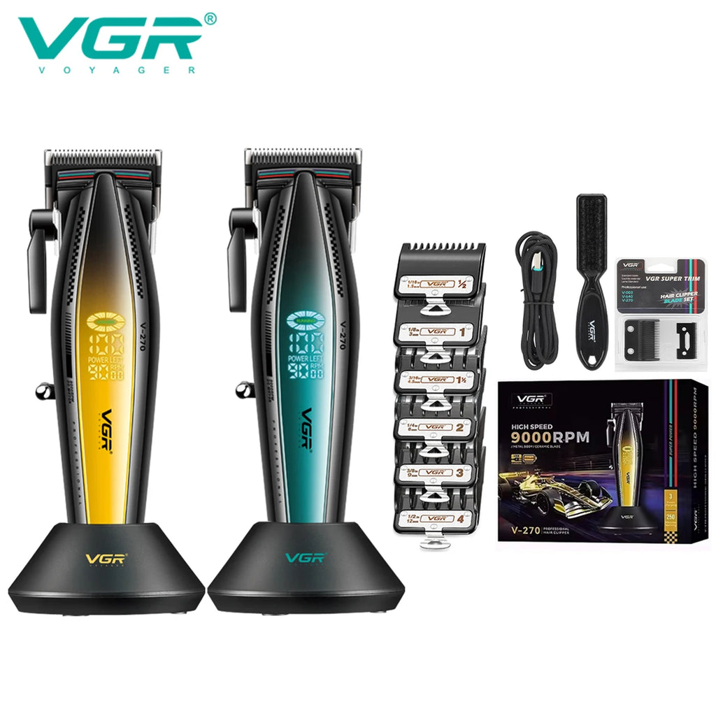 VGR V-270 High end Hair Clipper Set Hair Salon Household Electric Hair Clipper Metal Mech Wind Alloy Blade 9000 RPM Hair Trimmer Magic Electronics S8ed7231bf1c640df8443f84184e59df1N_52604adc-1a56-48f0-ae6a-49b9f485cda8