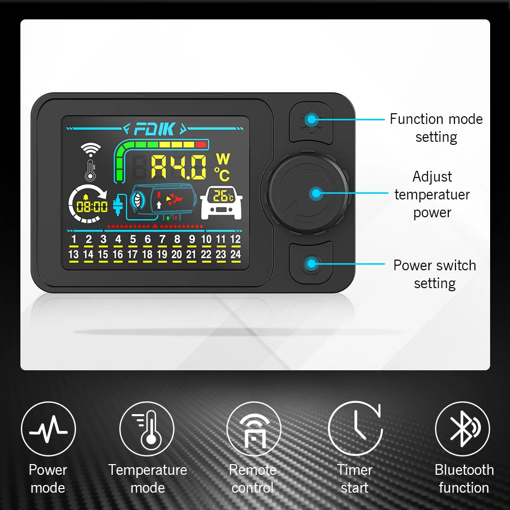 FDIK 5kw air diesel heater 12v 24v with Bluetooth APP aluminum shell parking heater for car bus truck boat RV Magic Electronics S8fcb4f6bee5b4acdaa57affebd29686et