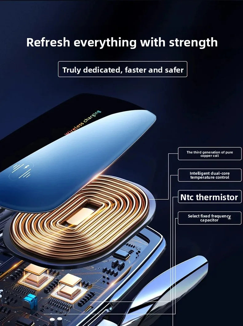 Wireless Charger For Car Mobile Cell Phone Holder Support For Mobile Car Mount Automotive Electric Induction Auto Clamping Magic Electronics S9107308b069b4f7aa4492d4eda0cc14fi