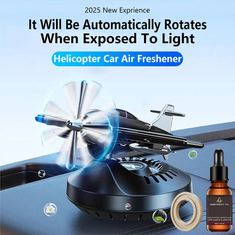 Car Indoor Air Freshener Helicopter Aromatherapy Perfume Solar Aircraft 360 Degree Rotating Aromatherapy Automobile Perfume Magic Electronics S9173ad9f882d4f6fabc036d38fbc0f1aK