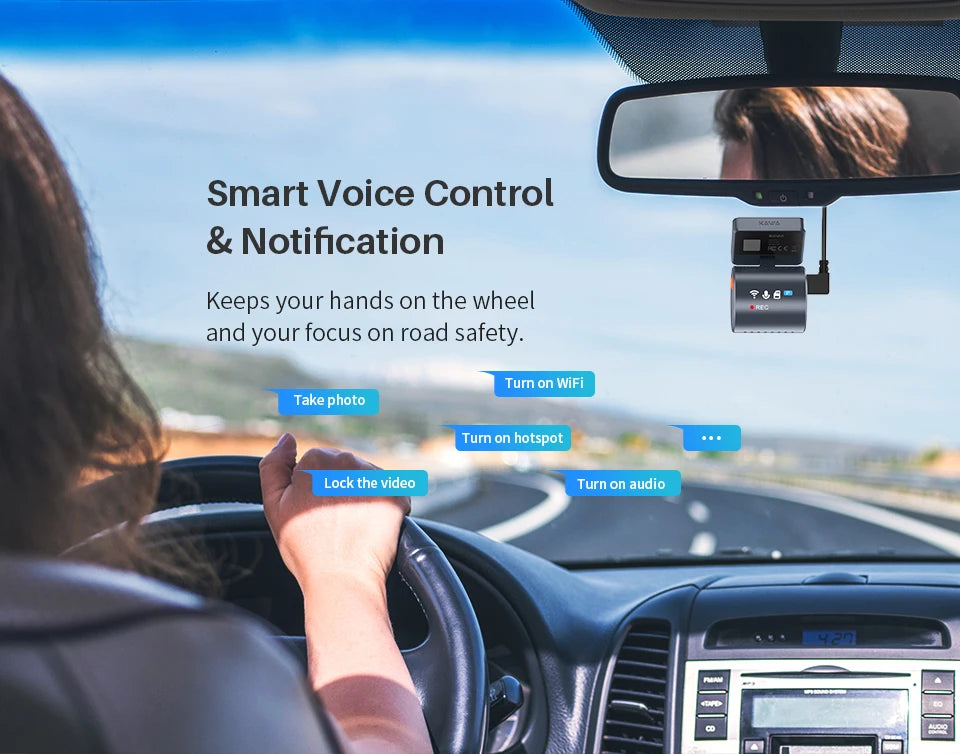 2K KAWA MINI 3 Pro Cameras for Car DVR Tiny Dash Cam 24 Parking Auto Video Recorder WiFi APP Voice Control Car dashcam - Magic Electronics