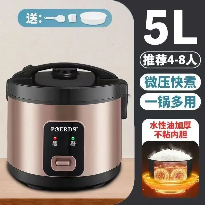 CILANDAR 2/3/4/5L Electric Rice Cooker Micro Pressure Rice Cooking Machine With Non-Stick Coating Detachable Exhaust Valve Gold 5L China Mainland Magic Electronics S93d58397a64840659b6c6424ac0da76dI Gold 5L China Mainland