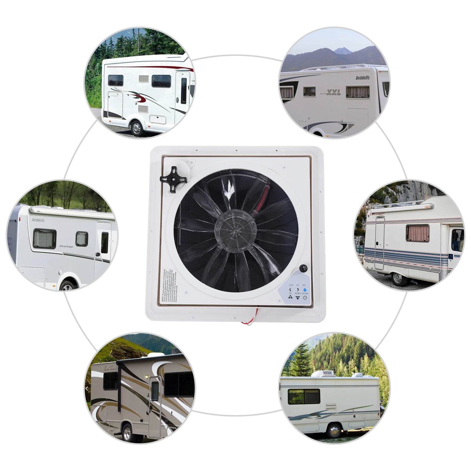 36cm/14.2" Air Ventilation For Motorhome Roof Fan Reversible Exhaust Fan Quiet Continuous Ventilation Rv With 12v Remote Magic Electronics S93fc60b2b2c64e48b74259d217545e75h