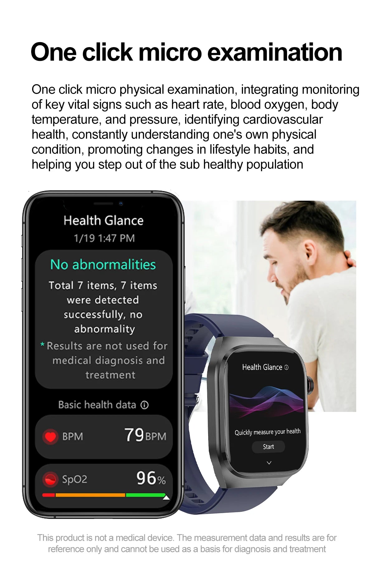 2025New Micro Physical Examination Smart Watch For Men Uric Acid Body Fat Five Organ Health Watches Bluetooth Call SmartBracelet Magic Electronics S942bbe2a7ceb485db39bfc30294690faO