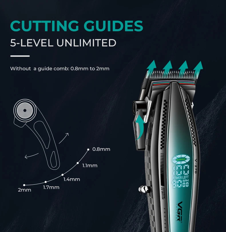 VGR V-270 High end Hair Clipper Set Hair Salon Household Electric Hair Clipper Metal Mech Wind Alloy Blade 9000 RPM Hair Trimmer Magic Electronics S947d1bd452404a7e8677c59883db688fm_5ee54e1f-a5fd-4a74-a08d-9ddf364827ae