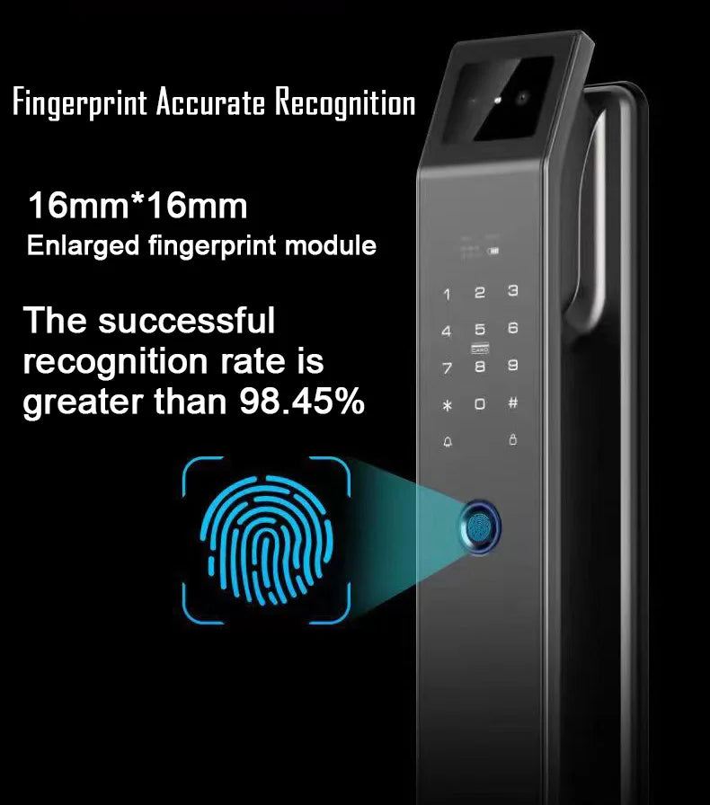 3D Face Recognition Unlock Digital Door Lock With Camera FIngerprint Password Unlock Keyless Electronic Door Lock - Magic Electronics