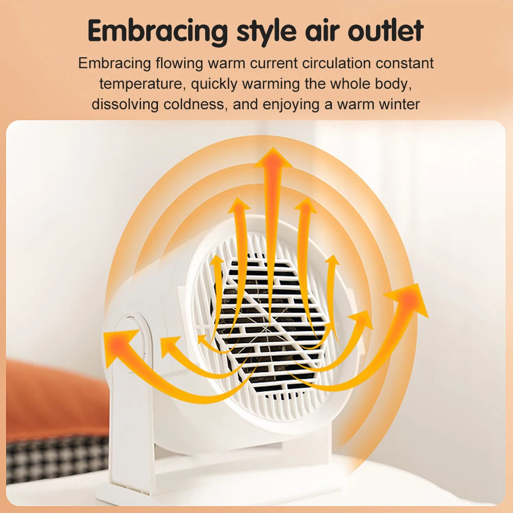 Portable Desktop Electric Heater for Home and Office, Mini Warm Air Fan for Desk Use and Foot Warmer for Cozy Comfort - Magic Electronics