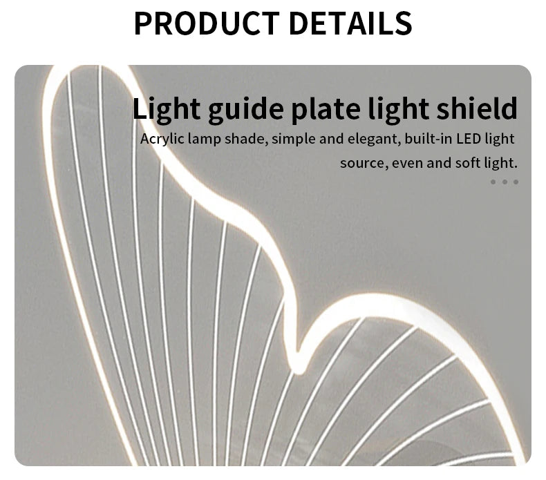 LED Modern 3-Head Butterfly Pendant Ceiling Light, Bedhead Indoor Living Room Dining Room Kitchen Decorative Lighting Magic Electronics S963ed22088a246dcb5d8d87c5d275403Q
