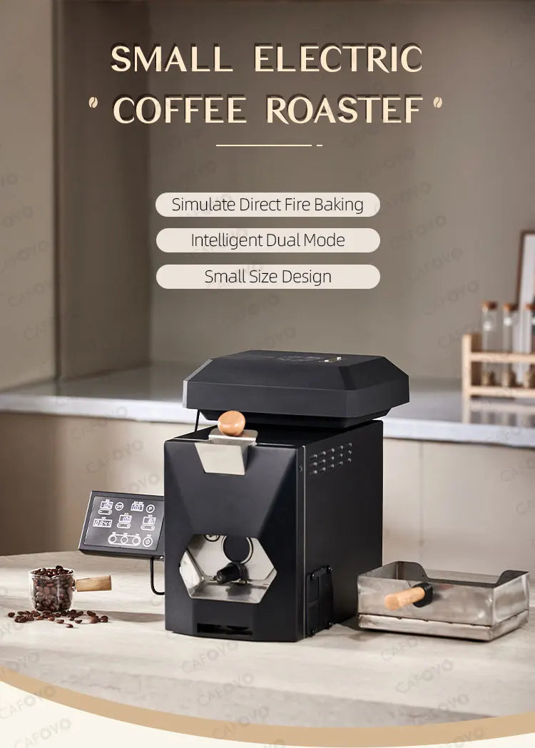 CAFOVO RE-3 Electric Coffee Bean Roaster Machine 200g Direct Fire Stirring Baking Intelligent Dual Mode for Home Use Magic Electronics S9669e4e888b74fa3b92d67d0ee88c1bap