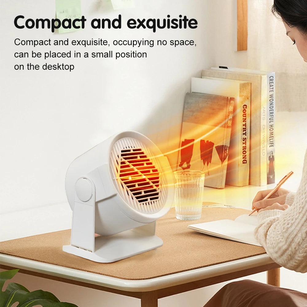 Portable Desktop Electric Heater for Home and Office, Mini Warm Air Fan for Desk Use and Foot Warmer for Cozy Comfort - Magic Electronics