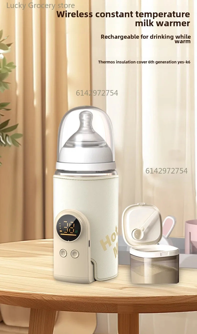 USB Multifunctional High-capacity Baby Feeding Bottle Smart Temperature Control Warmer Screen Newborn Baby Bottle Warmer Sleeve Magic Electronics S97309446ecca4436b5c72e3f660839d0i