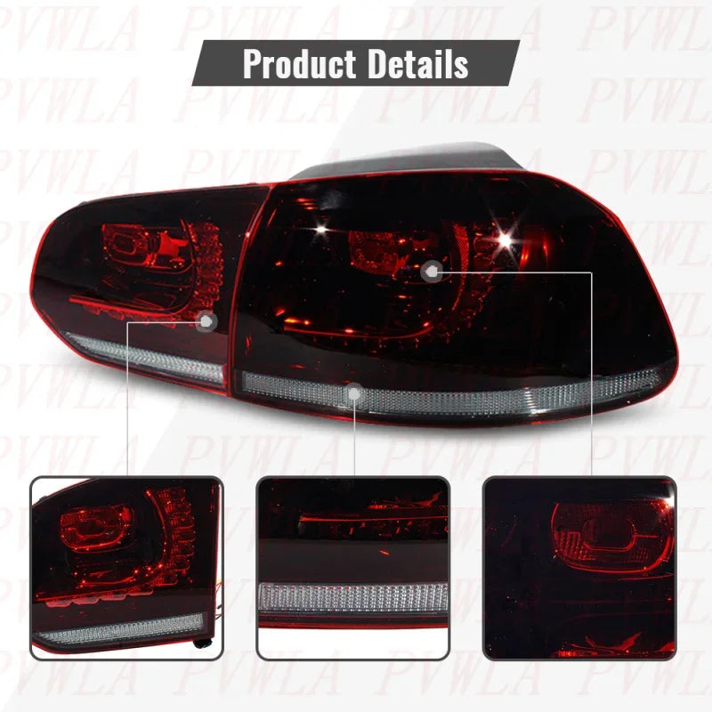 LED Tail Light For Golf 6 MK6 R20 GTD GTI 2009 2010 2011 2012 2013 1 Set LED Dark Red Flowing Rear Lamp Brake Light Magic Electronics S97d9f24ca5bd447ea7107d741b2401abi