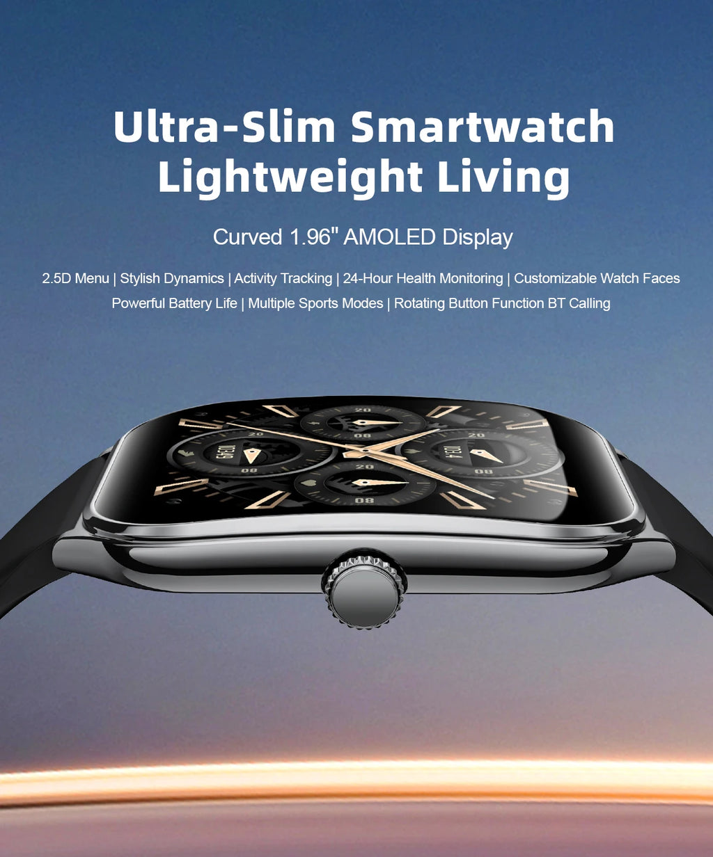 New Ultra Thin Smart Watch men 1.96" AMOLED 360*360 HD Pixel Display Always Show Time Call Reminder Smartwatch Ladies For huawei Magic Electronics S9816a46313ee46db9962ad4c6b6aef70A