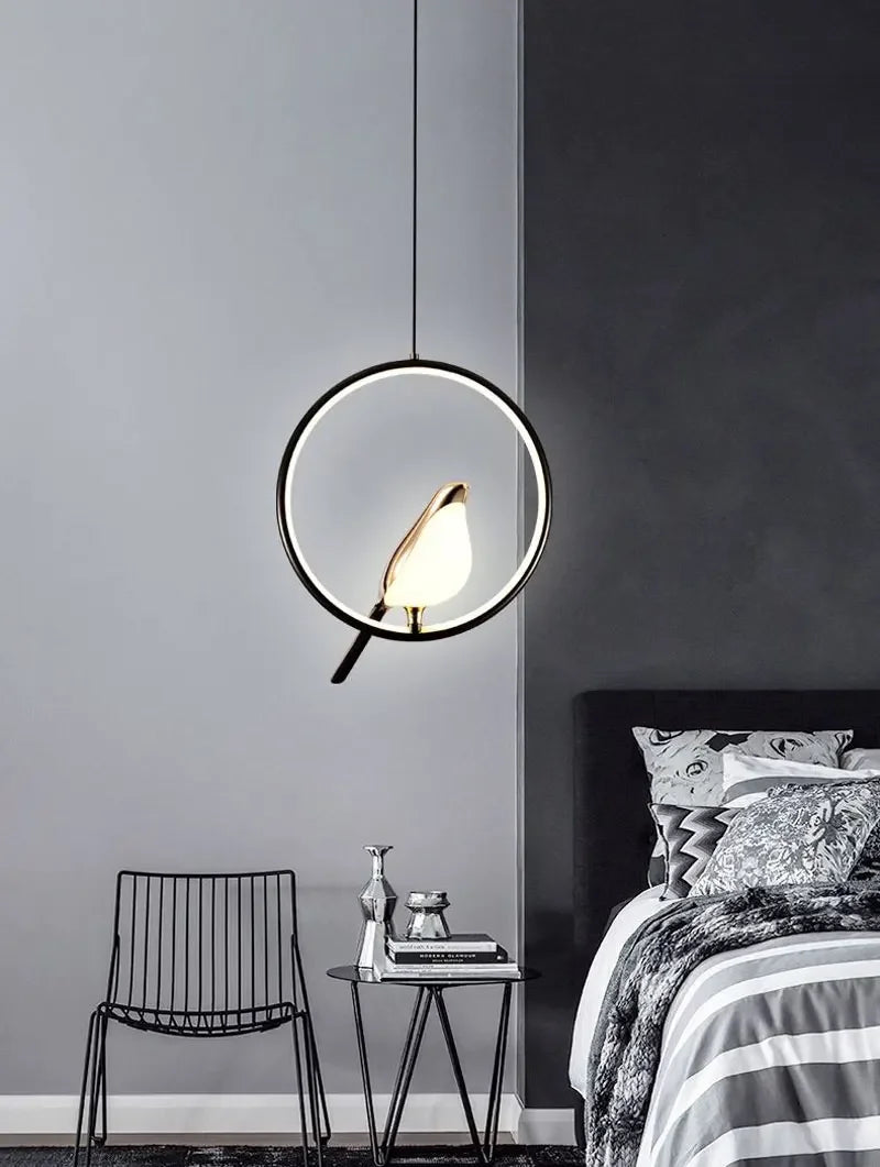 LED Gold Silver Magpie Bird Pendant Light Chandelier for Bedroom Living Room Indoor Hanging Lamp AC110v 220v Drop Shipping Magic Electronics S9824d13d83fa4da0a03b34ac451089bfF
