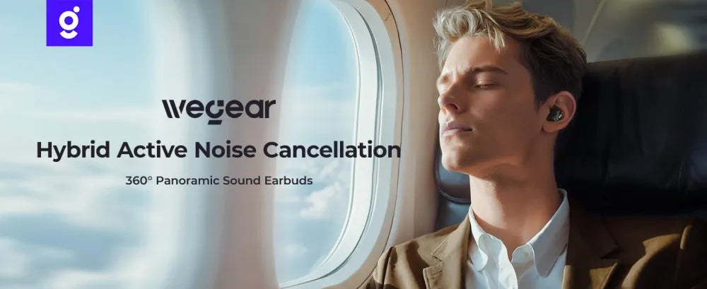 wegear Wireless Earbuds Bluetooth 5.4 in Ear Hybrid Active Noise Cancelling Earbuds with 6 Built-in Microphones 32H Playtime - Magic Electronics