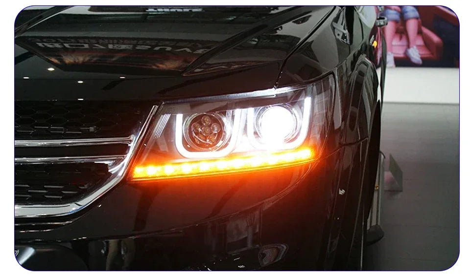 Auto Headlights Assembly For Fiat Freemont 2012-2014 Car Front Lamps Upgrade LED Double U Projector Lens Tool Accessories - Magic Electronics