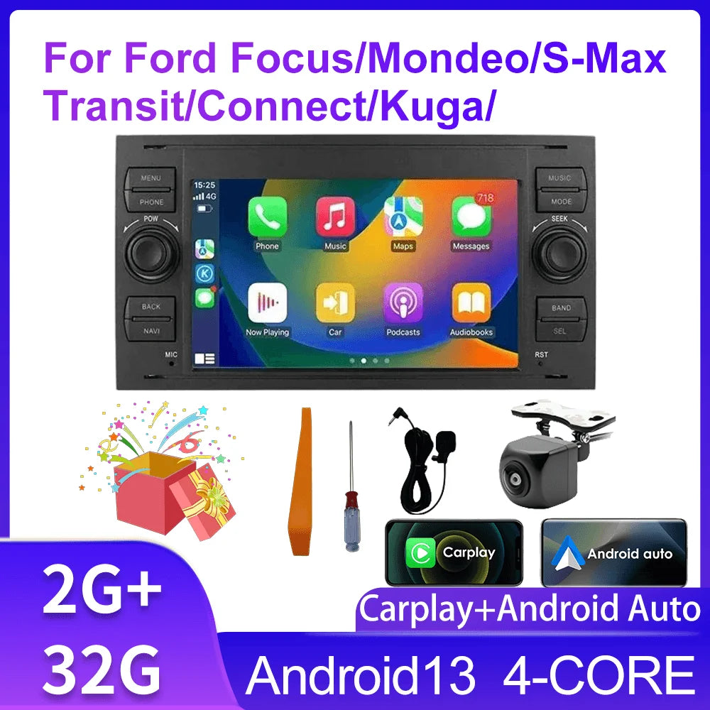 7' Car Radio with Wireless Carplay Android Auto Bluetooth FM for Ford Mondeo Fiesta S-max Focus Galaxy Transit Fusion Connect K 2G 32G black CHINA Magic Electronics S9993b40746bd4b228afc1c082e6e9ed4A 2G 32G black CHINA