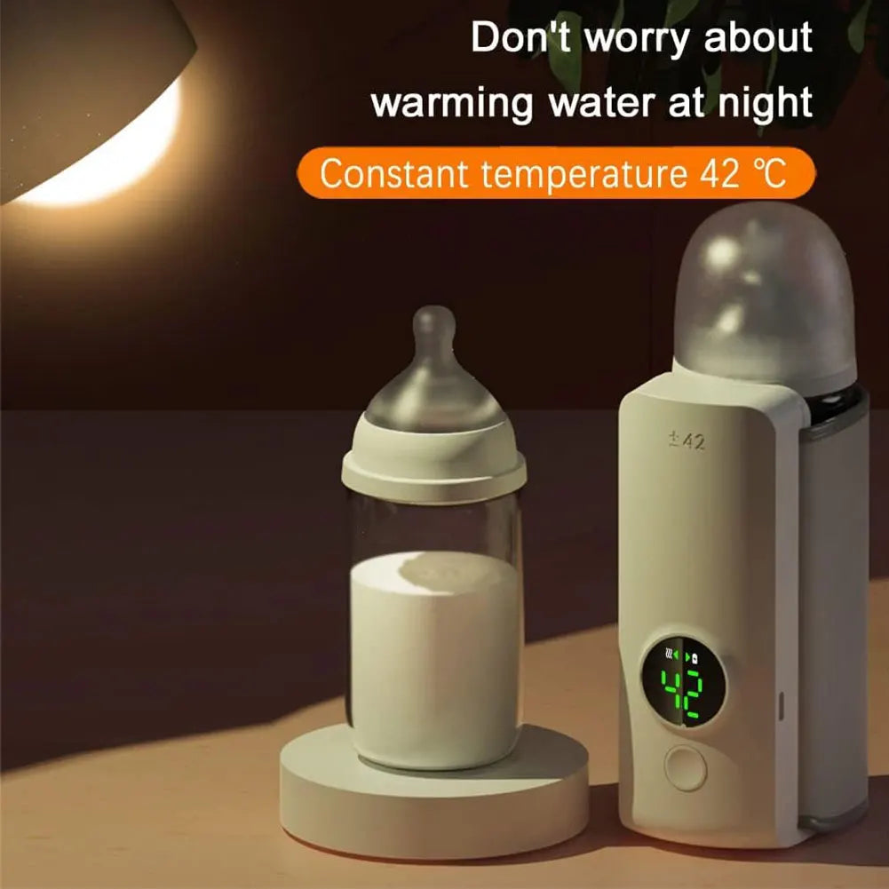 Portable Bottle Warmer Rechargeable Cordless Milk Warmer with Temperature Control Baby Bottle Warmer for Traveling Camping Home Magic Electronics S999b00673f7c454f9448e6d6dd370d41u